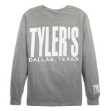 TYLER'S Grey Long Sleeve Comfort Color Pocket Tee back view