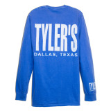 TYLER'S Blue Long Sleeve Comfort Color Pocket Tee back view