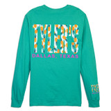 TYLER'S Island Green/Pineapples Long Sleeve Comfort Color Pocket Tee