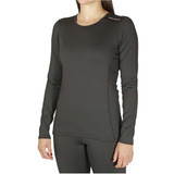 Hot Chillys Women's Micro-Elite Chamois Crewneck Thermal in black