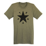 TYLER'S Texas Star Tee Heather Olive detail view