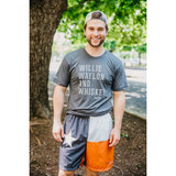 TYLER'S Willie Waylon Whiskey Shirt in navy with western graphic design