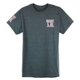 TYLER'S Dark Heather/Azalea Block Tee - Racquet & Jog front view