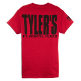 TYLER'S Antique Red/Black Block Tee back view