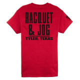 Racquet & Jog Antique Red/Black Block Tee back