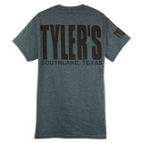 TYLER'S Dark Heather/Black Block Tee Southlake front view