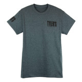 TYLER'S Dark Heather/Black Block Tee The Woodlands front view