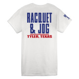 TYLER'S White/Navy Block Tee Racquet & Jog back view