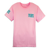 TYLER'S Blossom Pink/Teal Comfort Color Tee front view