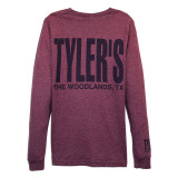 TYLER'S Maroon/Navy Long Sleeve Track Tee