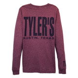 TYLER'S Maroon/Navy Long Sleeve Track Tee - Austin
