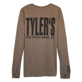 TYLER'S Brown/Black Long Sleeve Track Tee - The Woodlands