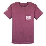 TYLER'S Berry Comfort Color Pocket Tee front view