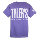 TYLER'S Violet Comfort Color Pocket Tee Southlake front view