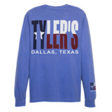 TYLER'S Blue/Texas Flag Long Sleeve Comfort Color Pocket Tee