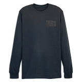 TYLER'S Black Long Sleeve Block Tee, front angle view