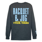 TYLER'S Dark Heather/Light Blue Long Sleeve Tee - Racquet & Jog