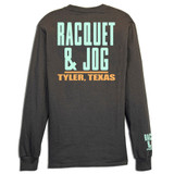 TYLER'S Charcoal and Mint Long Sleeve Block Tee back view