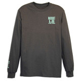 TYLER'S Charcoal and Mint Long Sleeve Block Tee front view detail