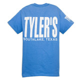 TYLER'S Light Blue/White Block Tee Southlake front view