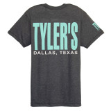 TYLER'S Dark Grey Heather/Mint Track Tee back Dallas