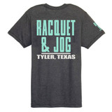 Racquet & Jog Dark Grey Heather/Mint Track Tee back