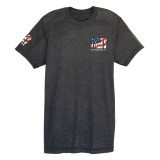 TYLER'S Grey/American Flag Track Tee