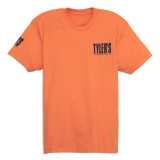 TYLER'S Orange/Navy Track Tee front view