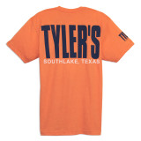 TYLER'S Orange/Navy Track Tee Southlake back view