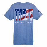TYLER'S Royal/American Flag Track Tee - Dallas