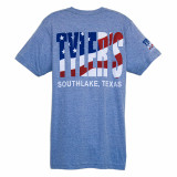 TYLER'S Royal/American Flag Track Tee - Southlake