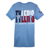 TYLER'S Royal Texas Flag Track Tee Ft. Worth back view
