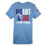 Racquet & Jog Royal Texas Flag Track Tee back view