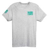TYLER'S Vintage White/Mint Track Tee front view