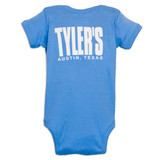 TYLER'S Light Blue/White Onesie back view