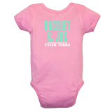 Racquet & Jog Pink/Mint Onesie back view