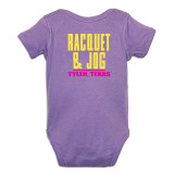 Racquet & Jog Lavender/Yellow Onesie back