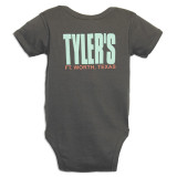 TYLER'S Charcoal/Mint Onesie back full view