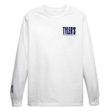 TYLER'S White/Navy Long Sleeve Block Tee