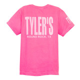 TYLER'S Kids' Neon Pink Comfort Color Tee back view