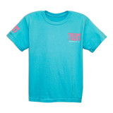 TYLER'S Kids' Lagoon Blue/Baby Pink Comfort Color Tee front