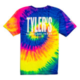 TYLER'S Kids' Neon Rainbow Tie Dye Tee back view