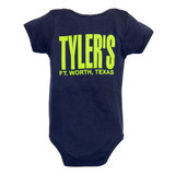 TYLER'S Navy/Lime Onesie back view