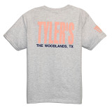 TYLER'S Kids' Ash/Baby Pink Tee The Woodlands back view