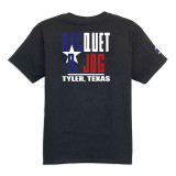 Racquet & Jog Kids' Black/Texas Flag Tee back view