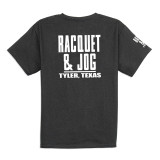 Racquet & Jog Kids' Black/White Tee back view