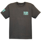 TYLER'S Kids' Charcoal/Mint Tee back view