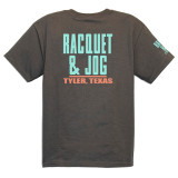 Racquet & Jog Kids' Charcoal/Mint Tee back view