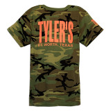 TYLER'S Kids' Camo/Orange Tee Ft. Worth back view