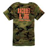 Racquet & Jog Kids' Camo/Orange Tee back view